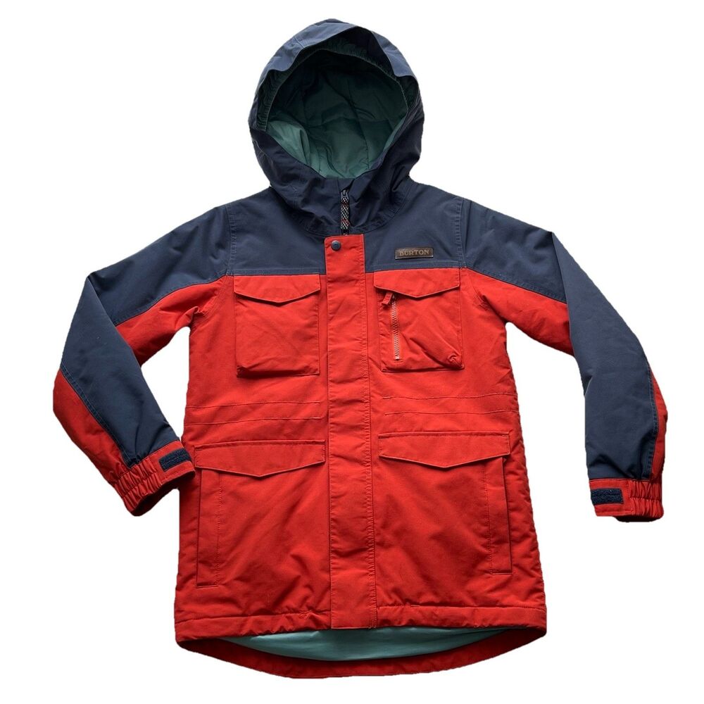 Burton Kids Covert Snowboard Ski Jacket Hooded Waterproof Insulated Coat Sz M